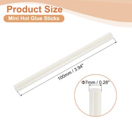 sourcing map 32 Pcs Mini Hot Glue Sticks, 0.28" Dia x 3.94" Long EVA Glue Gun Sticks, White Mini Hot Melt Glue Sticks for DIY Craft Sticky Projects