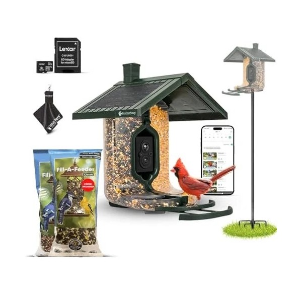 Feathersnap Smart Bird Feeder with AI Identification & HD Camera