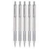 Zebra F-701 Stainless Steel Ballpoint Retractable Pen, Black Ink.8mm Fine