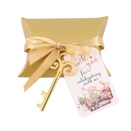 50PCS Llaves Abrebotellas con etiquetas de acompañante Tarjeta Cinta de seda Favor de la boda, Despedida de soltera Vintage Favores Abrebotellas para invitados(segundo)