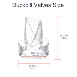SKYWOT Paquete de 6 Válvulas de pico de pato Extractor de leche con manos libres, accesorios universales, válvulas de pico de pato, etc., reemplazo de accesorios originales, sin BPA