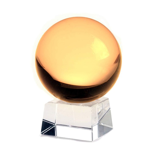 Amlong Crystal Yellow Crystal Ball 50mm (2 in.) Including Angled