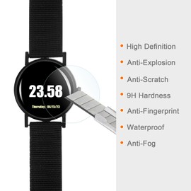 HARFINGTON 5pcs Watch Glass Screen Protectors 31mm HD Tempered Glass High AL Anti-Scratch 9H Hardness High Definition Anti-Explosion Smartwatch Screen Protection Film