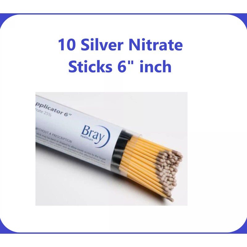 GRAFCO 10 Silver Nitrate Sticks 6" Caustic Individual Sticks, Double