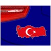 Samunshi® Turkey Car Sticker in National Colours 10 x 4.4