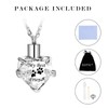 Crystal Cremation Jewelry Paw Print Heart Urn Necklace for Pet