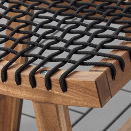 Ikea STACKHOLMEN Stool, Outdoor, Light Brown Stained 48x35x43cm