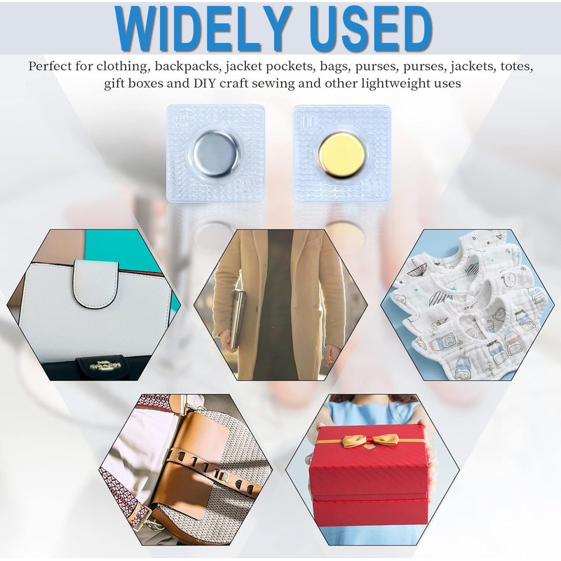Wzenclave 10 Pairs New Hidden Sew Magnetic Snap Curtain Magnetic
