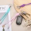 sourcing map Braided Leather Rope Keychain Ropes Bag Charm Car