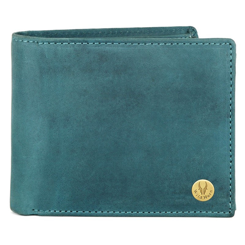 WILDHORN Leather Wallet, Blue Hunter, Classic