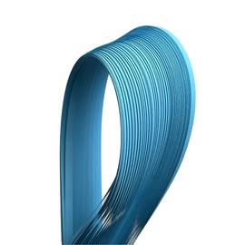 ODETOJOY Quilling Paper Strips Sea Blue 3mm 5mm 10mm Quill Strip Azure Blue Rolled Paper Filigree Strip Sky Blue Curled Scroll Coil Paper Strip - 21inch Length (3mm-0.12inch)
