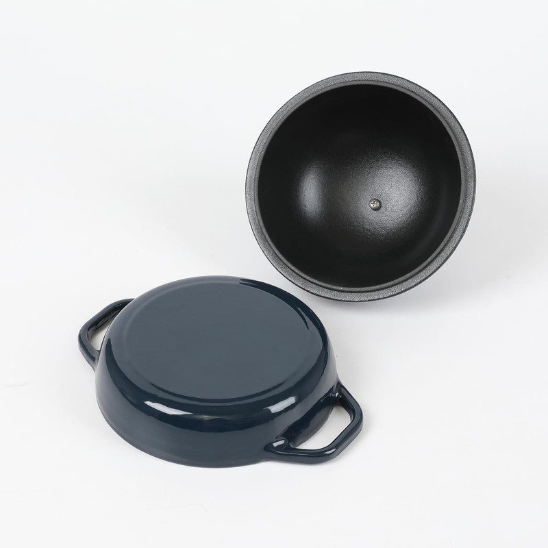 HAWOK Cast Iron Bread Cloche, Dia. 6.3inch/16cm, 0.57qt, Sourdough Baking