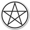 2 x 10cm/100mm Pentagram Symbol Window Cling Sticker Car Van