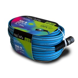 FITT HiFlo Water Hose, Lightweight Ultra Flexible Durable Kink-Free Flat Multipurpose Garden Hose, Easy to Use and Long-lasting Performance, 100-Feet