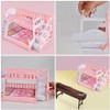 SAFIGLE Dollhouse Furniture Bunk Bed 1:12 Artificial Bed Miniature Bunk