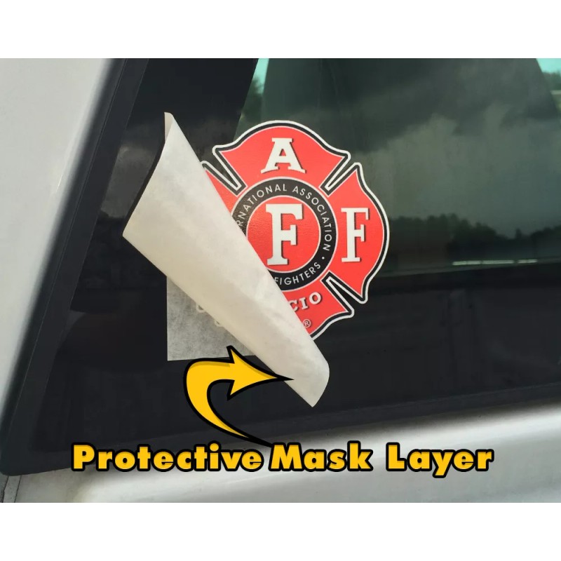 Fireman IAFF Decal - Firefighter Maltese Cross Sticker AFLCIO