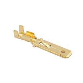 Heschen Male Spade Quick Splice Crimp Terminal, 4.8 mm, Crimp Connector, Non-Insulated, 100 pcs