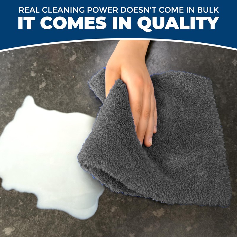 Towelogy® Ultra Thick Microfibre Cloths 500GSM Super Absorbent Large Microfibre