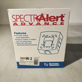 System Sensor BBSW-2 Wall Back Box Skirt White Indoor 4" Box SpectrAlert
