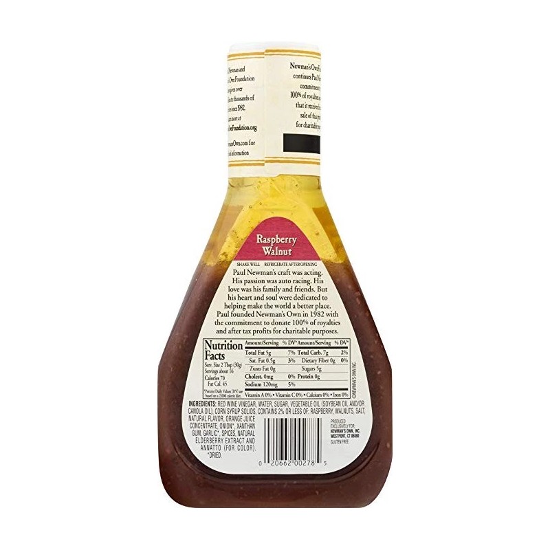 NEWMANS Newman's Own Raspberry & Walnut Salad Dressing, 16 oz