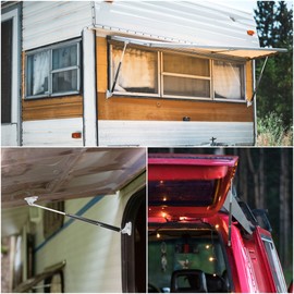 X AUTOHAUX 2 x Universal Gas Spring 100 N/22 lbs Gas Spring Damper Tailgate Gas Lift Car Accessories for Motorhome Car Boat 25 cm Black