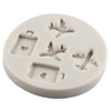 Airplane Silicone Molds Travel Luggage Bag Fondant Mold Set Of