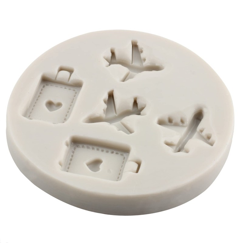 Airplane Silicone Molds Travel Luggage Bag Fondant Mold Set Of