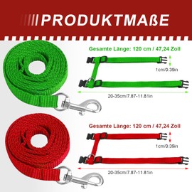 LATRAT Pack of 2 Cat Harness with Lead, Cat Lead Harness, Lightweight, Cat Harness with Lead and Collars, for Cat Rabbits, Puppies, Small