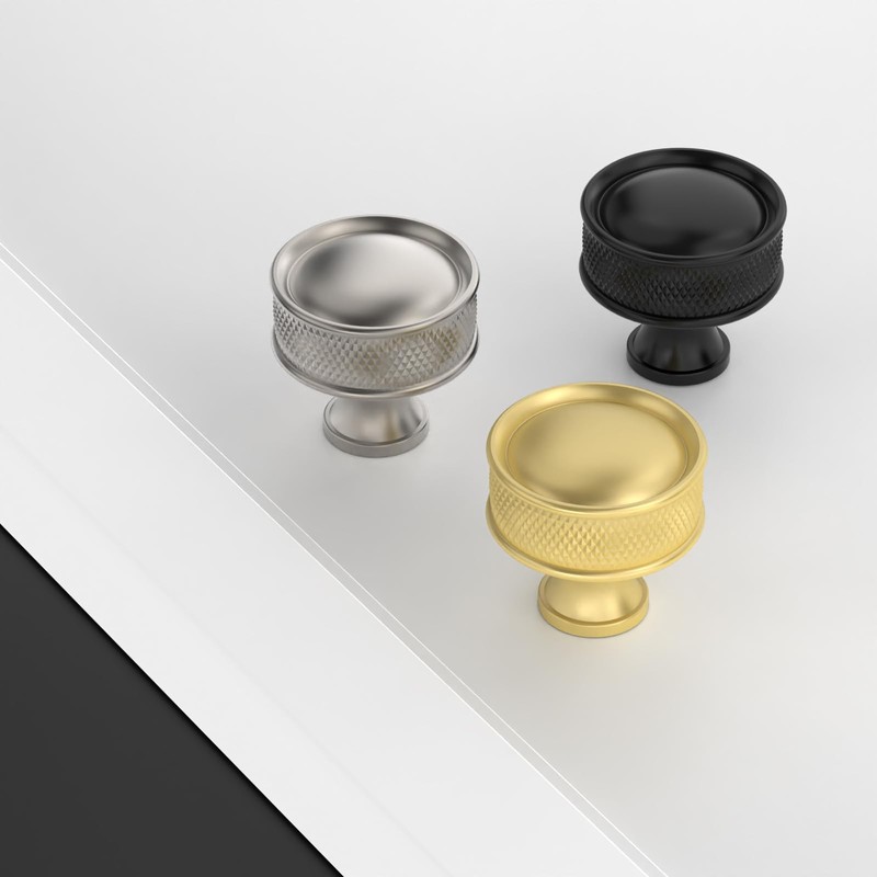 Amerdeco UK0064 Pack of 10 Furniture Knobs Cupboard Knobs Brushed