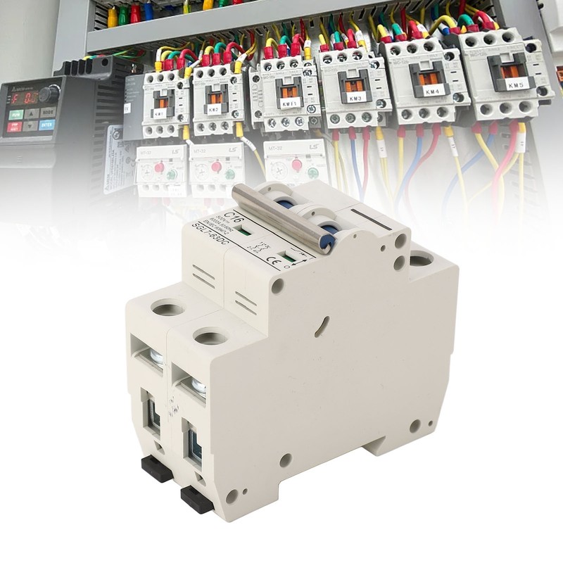 DC Circuit Breaker 2P 16A Overload Protection DIN Rail Mount