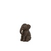 J-Line Elephant Sitting Polyresin Dark Brown