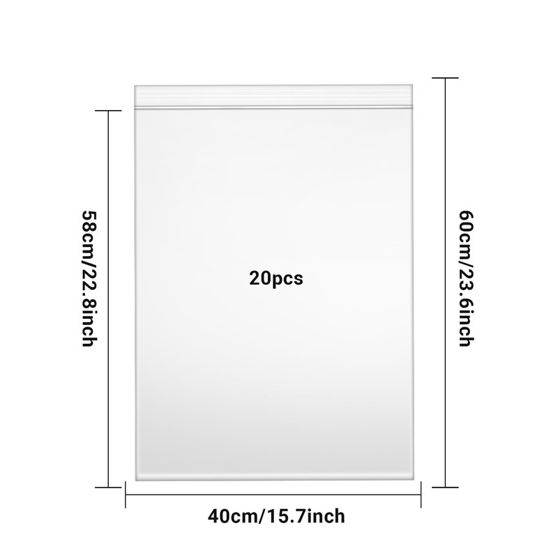 MELODYING Zip Bag Large 40 x 60 cm, Pack of