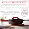 Cast Iron Skillet Set with Lids - 10"+12"-inch Pre-Seasoned Covered