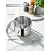 VENTION Tri-Ply Stainless Steel Saucepan with Glass Strainer Lid, 3
