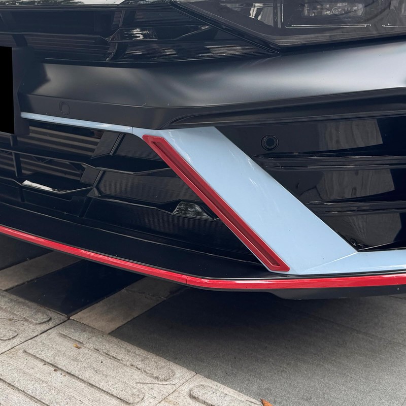 JUIVEEL Red Style Front Bumper Cover Trim,Front Bumper Side Frame
