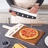 Leozzo Sliding Pizza Peel, Pizza Slider Paddle with Pizza Cutter