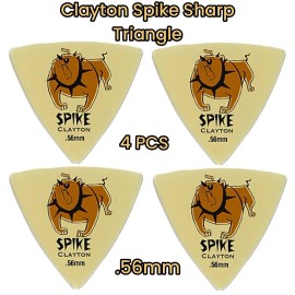 Clayton Spike Ultem Gold Sharp Triangle Guitar Picks 4 Picks .56 mm