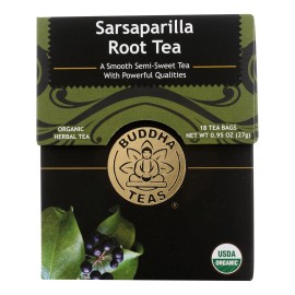 UD_Buddha Teas Organic Sarsaparilla Blooming Tea Case of 6-18 Bag