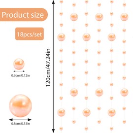 GEFIRE Pack of 18 1.2 m Water Beads Floating Candles Floating Candles Floating Candles for Vase, Water Bottle Filler, Wedding, Table Decoration (Orange)