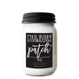 Milkhouse Candle Company, Strawberry Patch, Farmhouse Collection, Scented Soy Candle, Mason Jar Candle, 13 Ounce