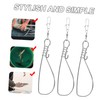 Mipcase 10pcs Stainless Steel Fishing Snap Buckles Fishing Locks for