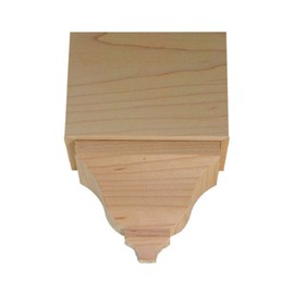 NewMouldings EWCR62 Crown Mid Block 3-1/2 Tall x 2-3/8 deep 4-3/4" Face Unfinished - Maple
