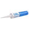 White CRL 33S Silicone One-Component Construction Sealant Glass Aluminum Stainless