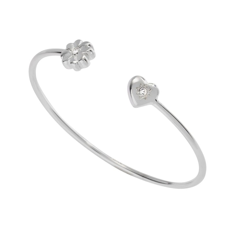 Alex and Ani Love & Luck Heart and Clover Flex