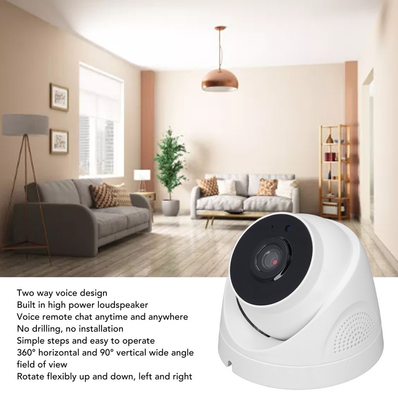 WiFi Surveillance Camera 1080P 360 90 Degree Swivelling 2MP Home