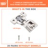 TOUCH Cabinet Hinges (20 Pairs, 40 PCS) Face Frame Cupboard