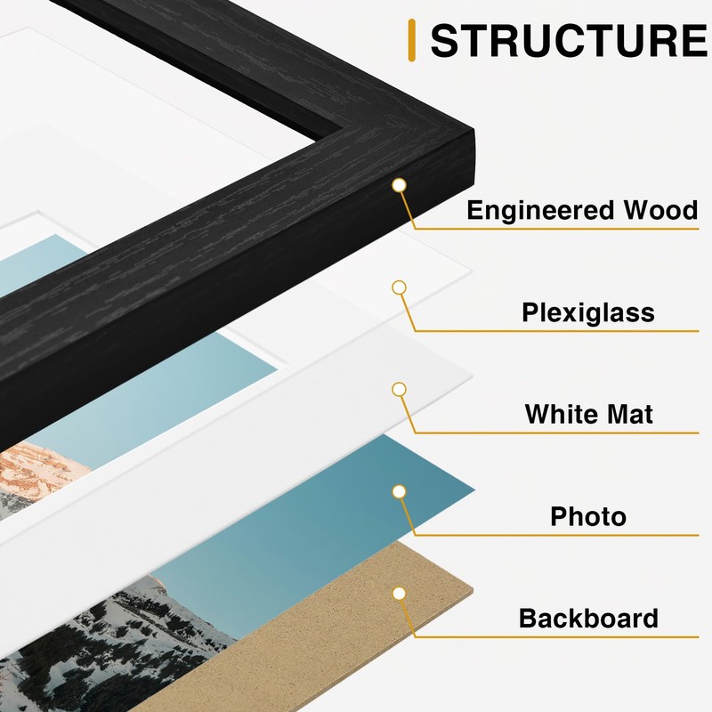 Vittanly Picture Frames Set of 20, Picture Frames Collage Wall