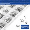 Zmbroll 1200Pcs Silver Phillips Truss Head Self-Tapping Screws M1.2/1.4/1.5/1.7/2/2.3 Wafer