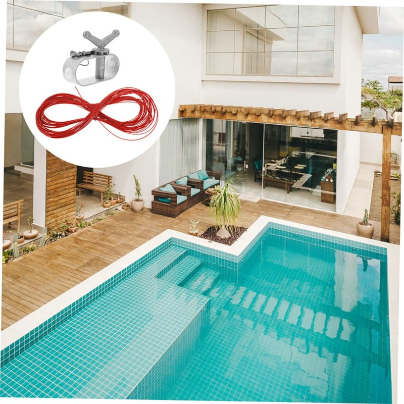 Sosoport 1set Swimming Pool Winch Kit Cable Cover Pool Cover