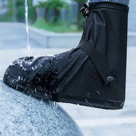 SooGree Rain Shoes Covers Waterproof Rain Boot Shoes Covers with Zipper Non-Slip PVC Rubber Sole Snow Shoes Cover Durable Outdoor Overshoes Gear for Women Men Cycling Planting Fishing Gardening Travel